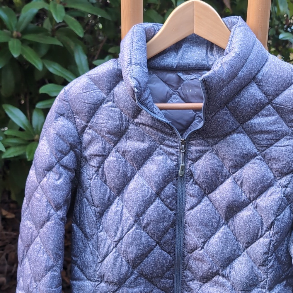 32 Degree Heat Down Puffer Jacket In Quilted Grey